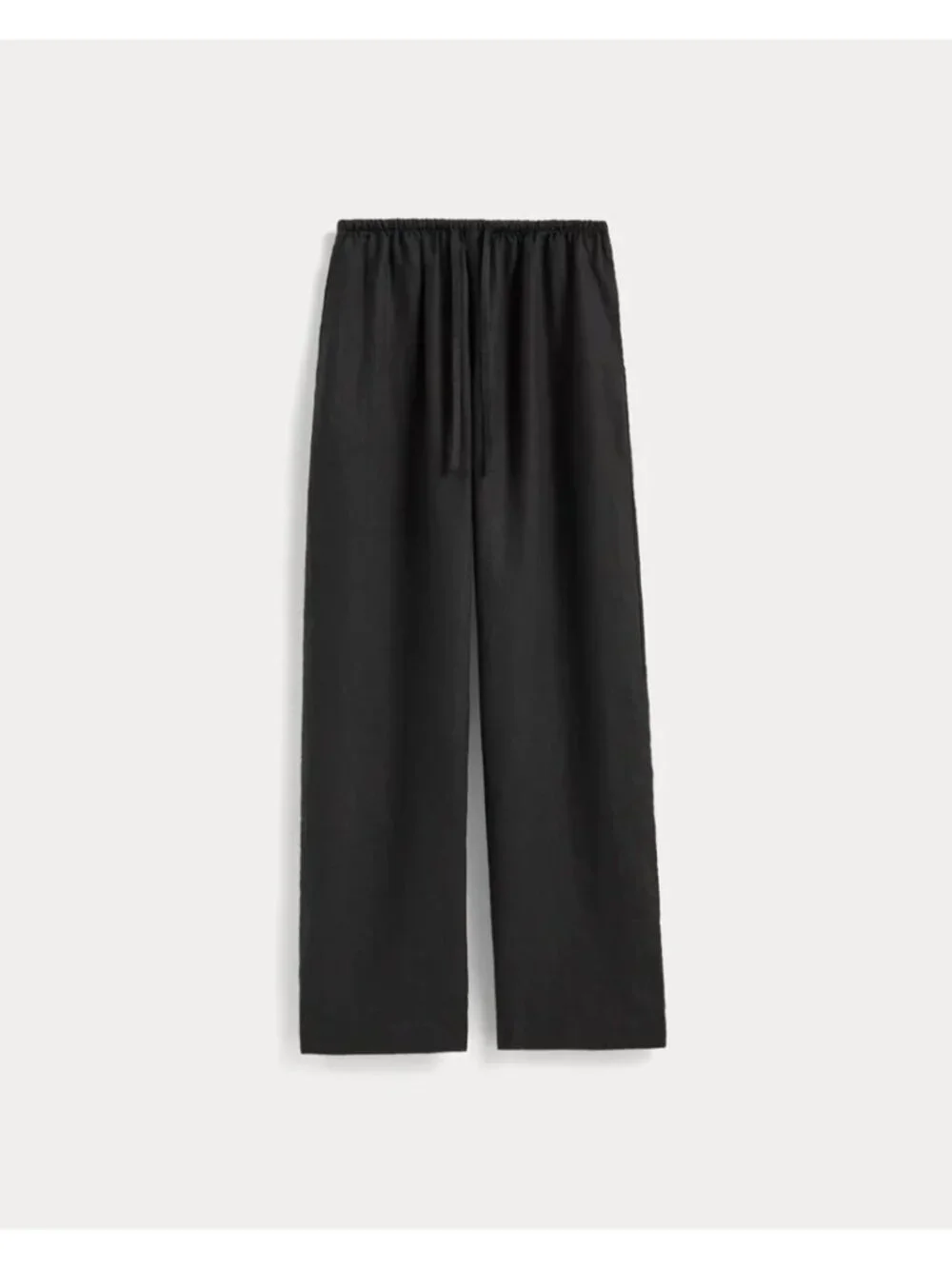 Everlane The Drawstring Pants in Linen in Black XXLarge New Womens Trousers
